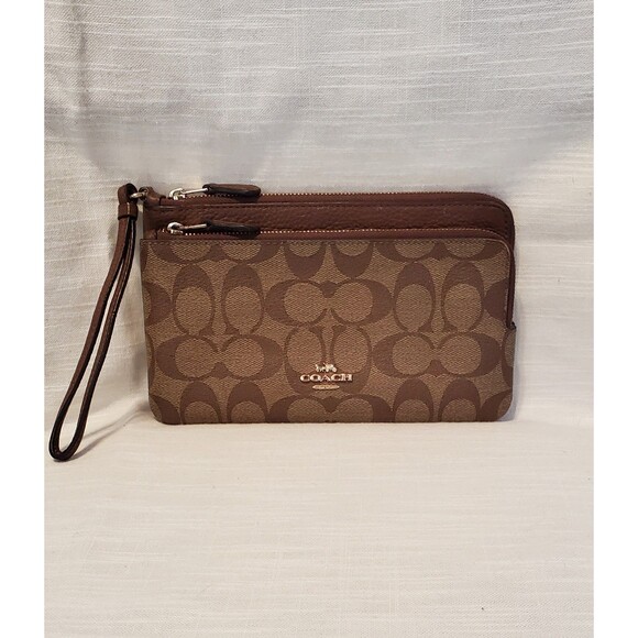 Coach Double Zip Wristlet - Picture 1 of 7